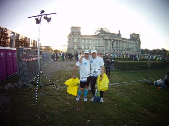 Z Bogusiem i Reichstagiem przed Berlin Marathon 2014