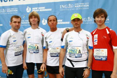 W Jasiek Mela Team przed NY Marathon 2009