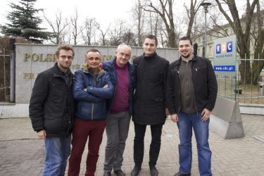 Z Michałem Olszańskim -akcja Zobaczcie Nas w Rio- studio Trójki-Wwa 2015