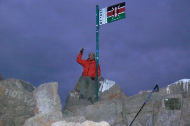 Radość zwycięstwa-szczyt Mt.Kenya 2010 r.