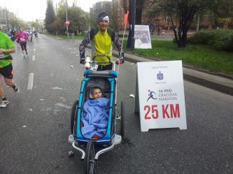 25 km Cracovia Marathon 2015 z niepełnosprawnym Adriankiem