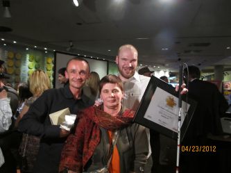 Z Janką Ochojska i Łukaszem Żelechowskim na  gali Travelera- Warszawa 2012