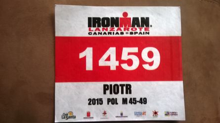 Numer startowy IM Lanzarote 2015